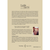 Boekomslag met Arabische tekst van Liefde in de Quran en de rol van liefde in het leven van de mens, edele quran